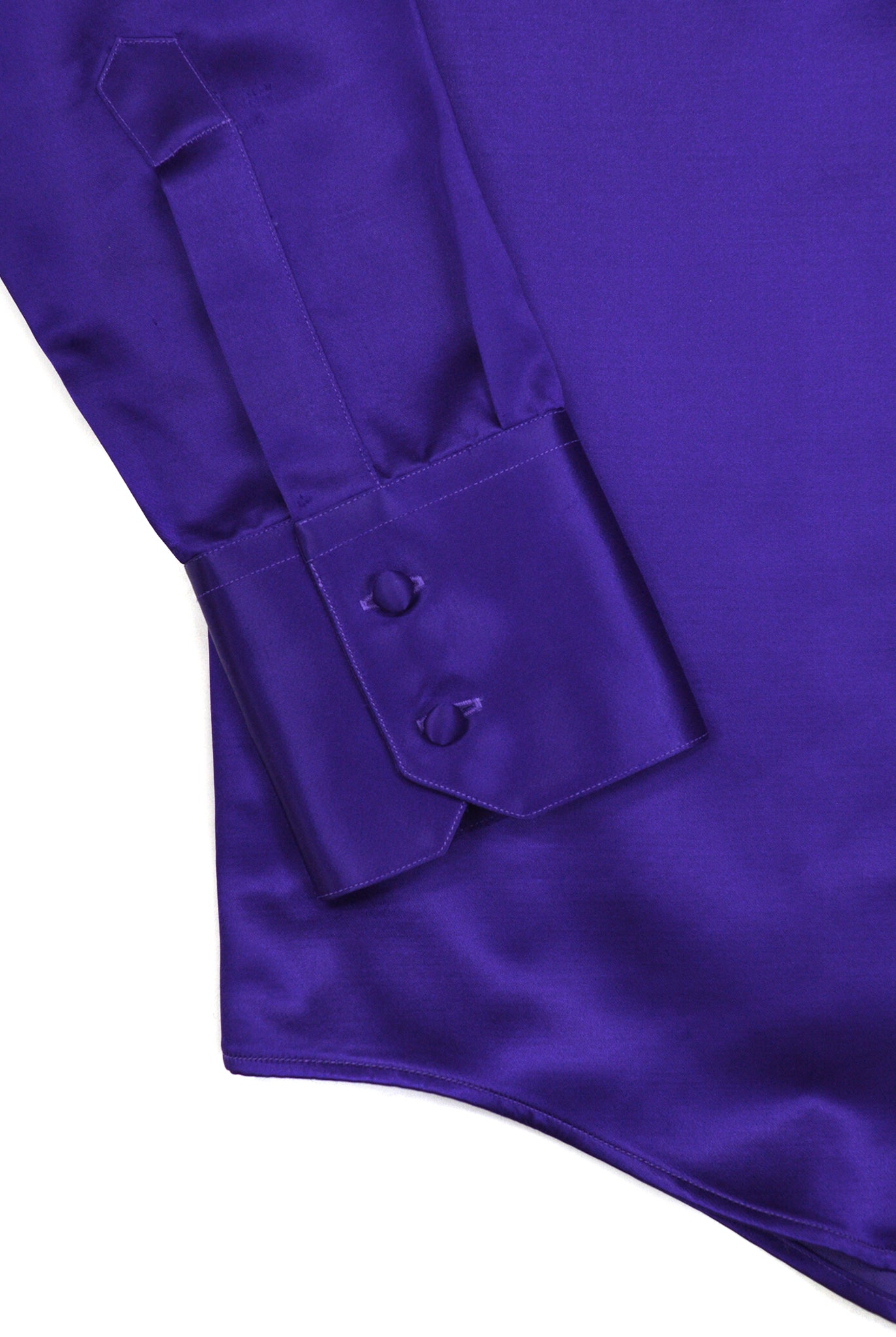 Ernest W. Baker Covered Button Shirt, Purple Satin