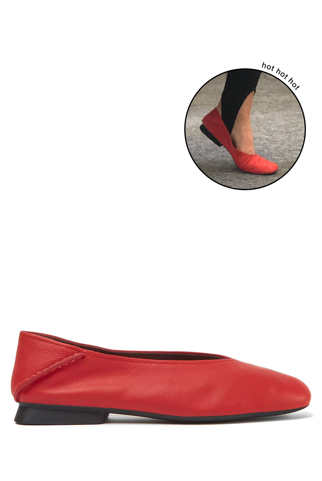 Camper Myra Ballet Shoes, Red