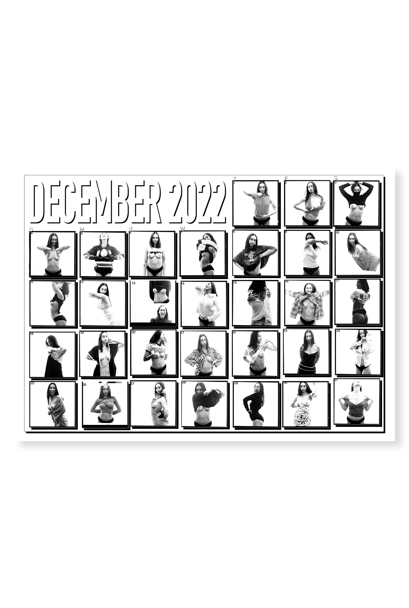 Justin Aranha Studio Calendar, December 2022