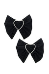 Merrfer Bow Earrings, Black
