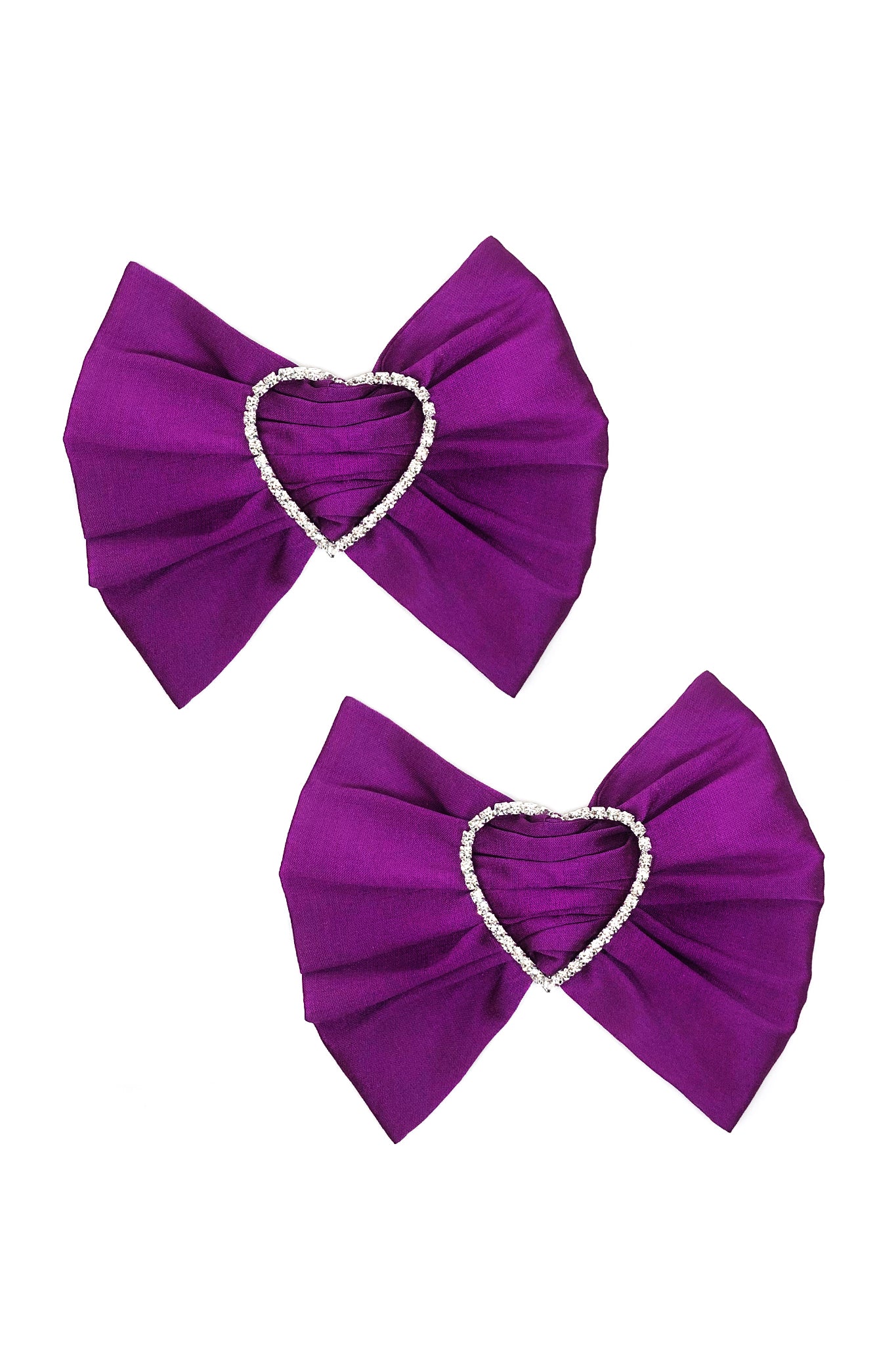 Merrfer Bow Earrings, Purple