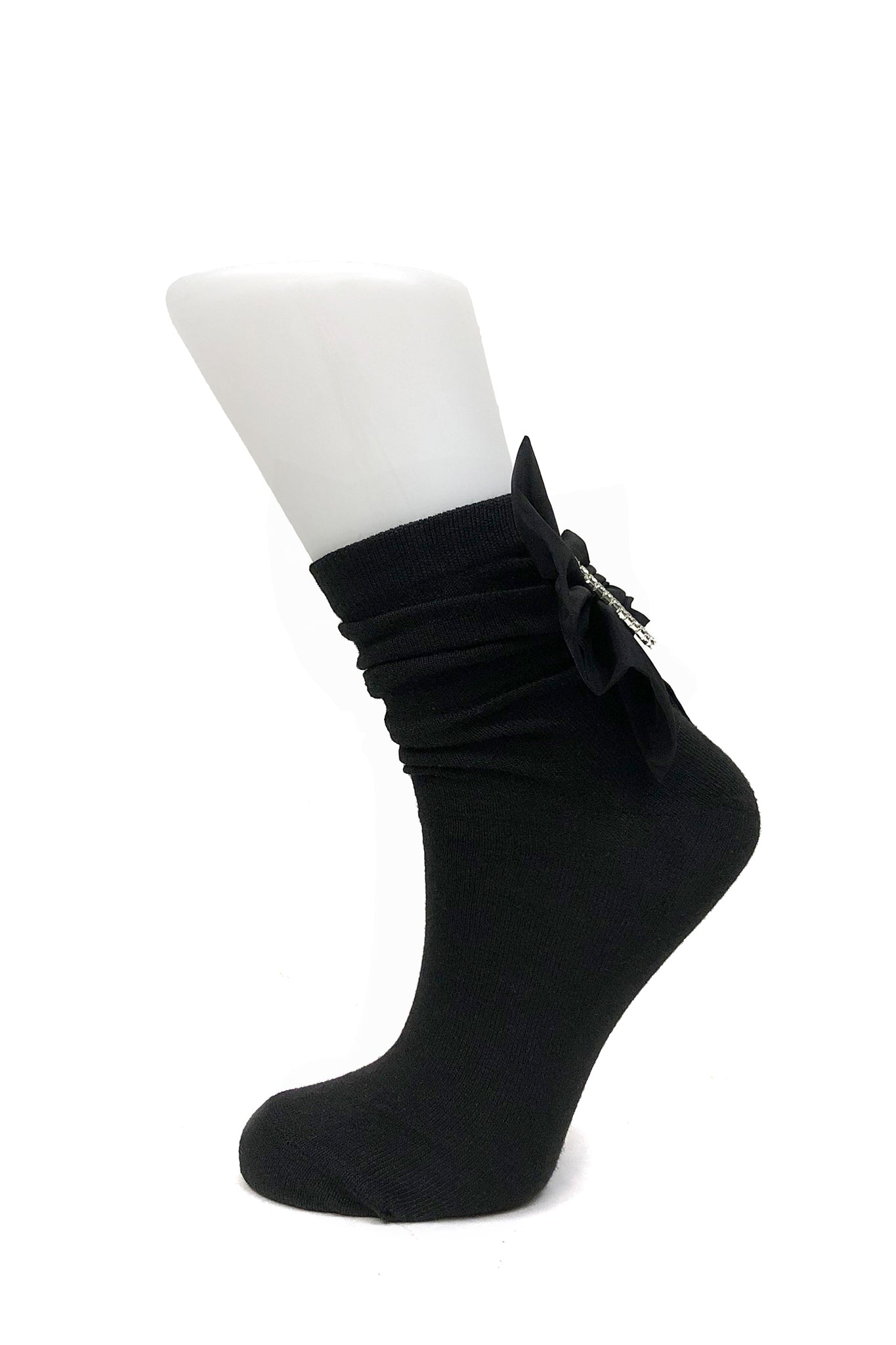 Merrfer Bow Socks, Black