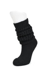 Plush Slouch Socks, Black