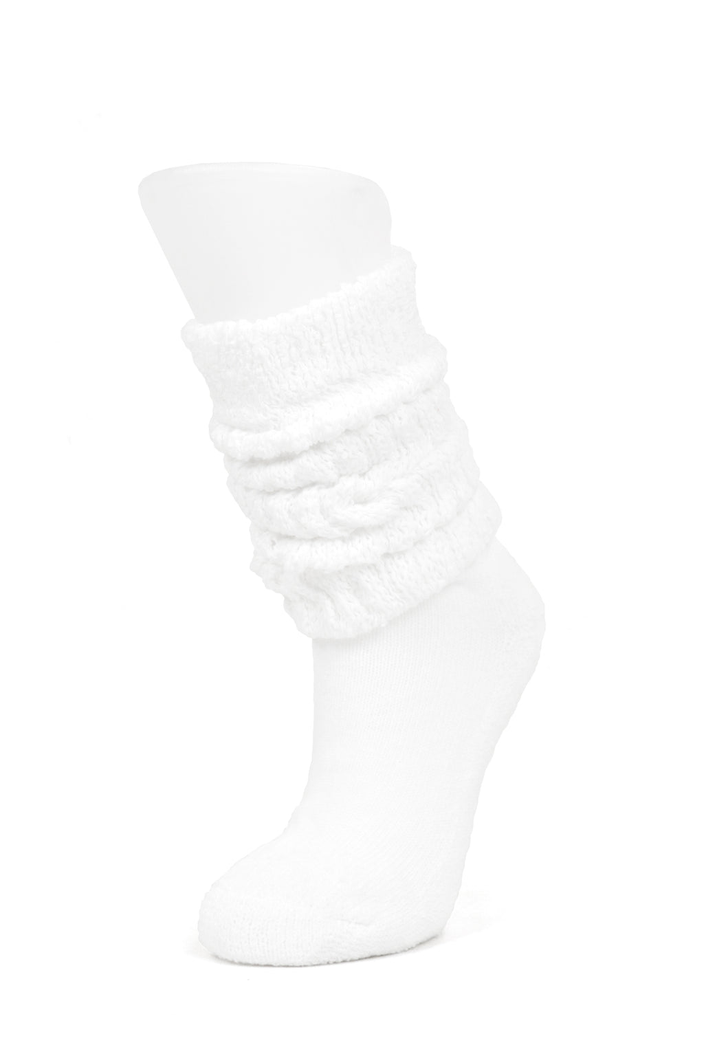 Plush Slouch Socks, White