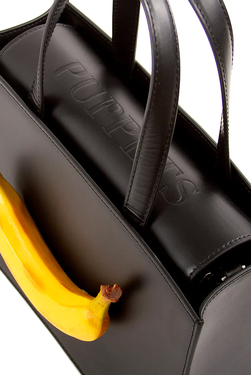 Puppets and Puppets Banana Bag, Black Leather – SOOP SOOP