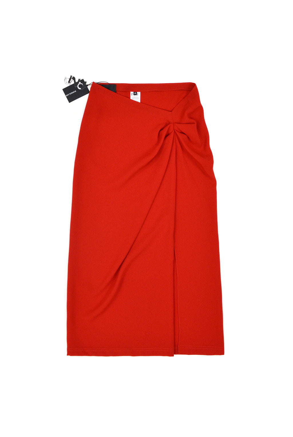 Puppets and Puppets Draped Midi Skirt, Red