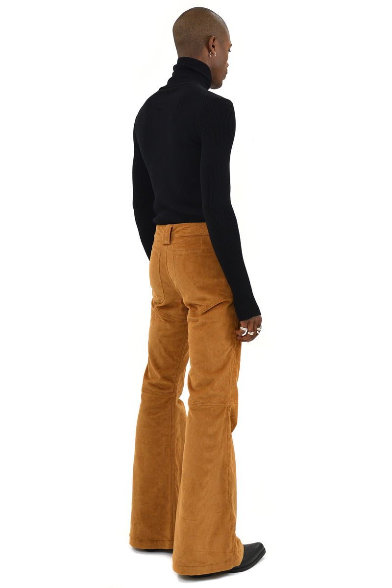 Telfar 3Panel BootCut Corduroy Pants, Brown SOOP SOOP
