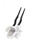 Tétier Bijoux Flower Hair Pin, White