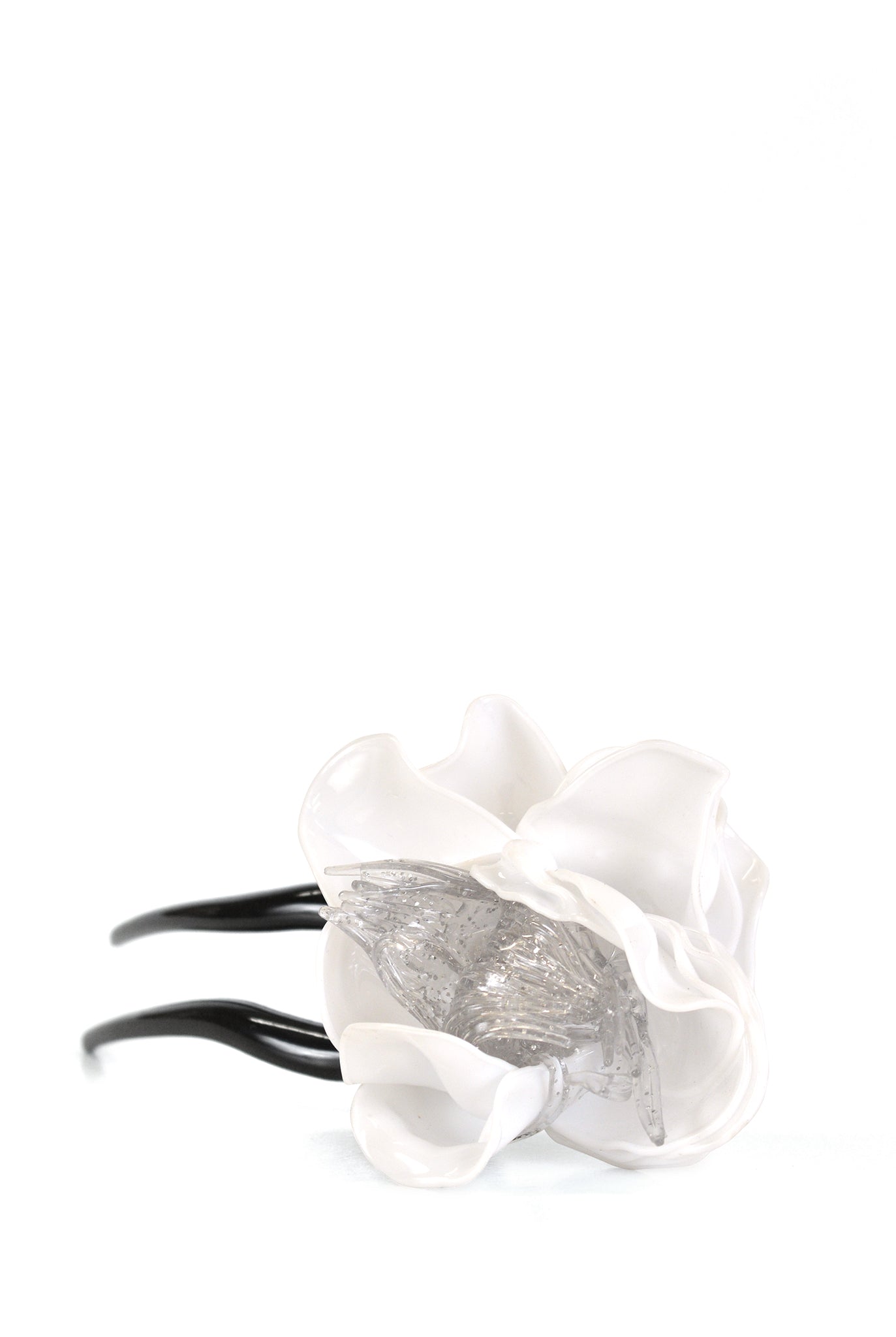 Tétier Bijoux Flower Hair Pin, White