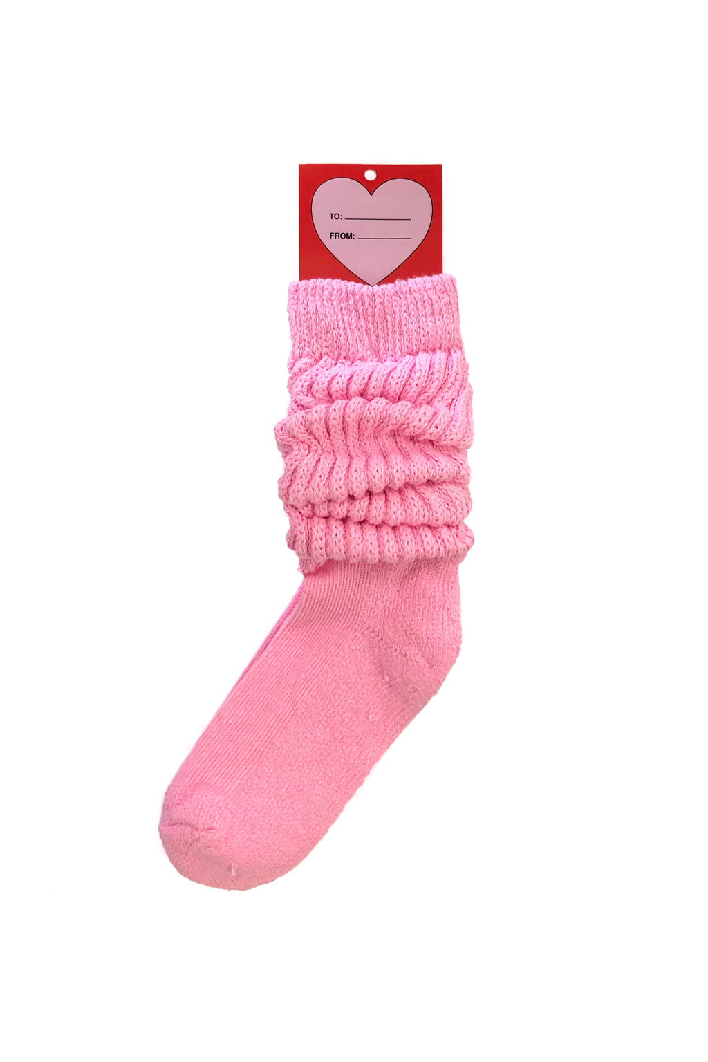 V-Day Slouch Socks, Pink