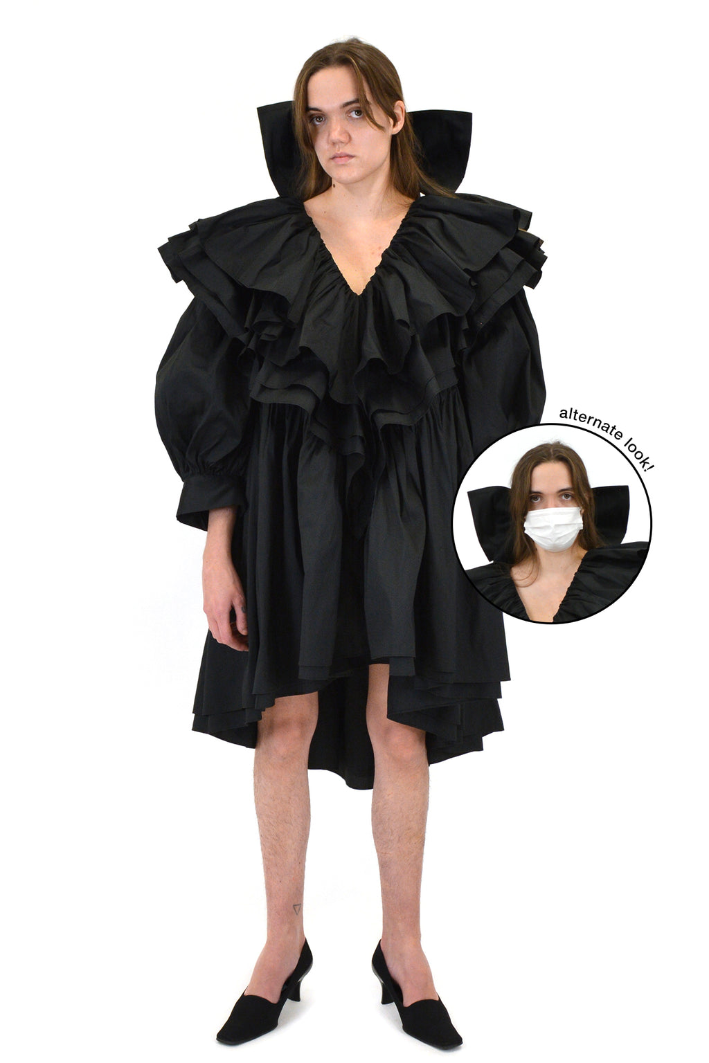 Vaquera Party Dress, Black