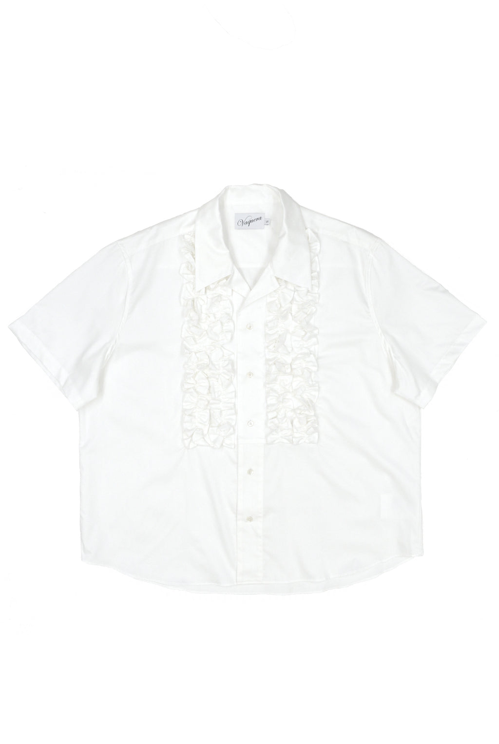 Vaquera S/S Ruffled Buttondown, White